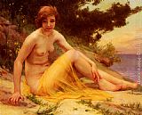 Guillaume Seignac Nu Sur La Plage painting